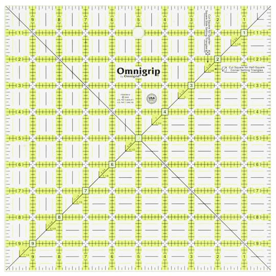 Omnigrip&#xAE; by Omnigrid&#xAE; 10&#x22; x 10&#x22; Non-Slip Square Quilting Ruler
